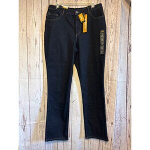 Lee NWT Classic Fit Straight Leg Instantly Slims  Dark Denim Jeans Size 14M